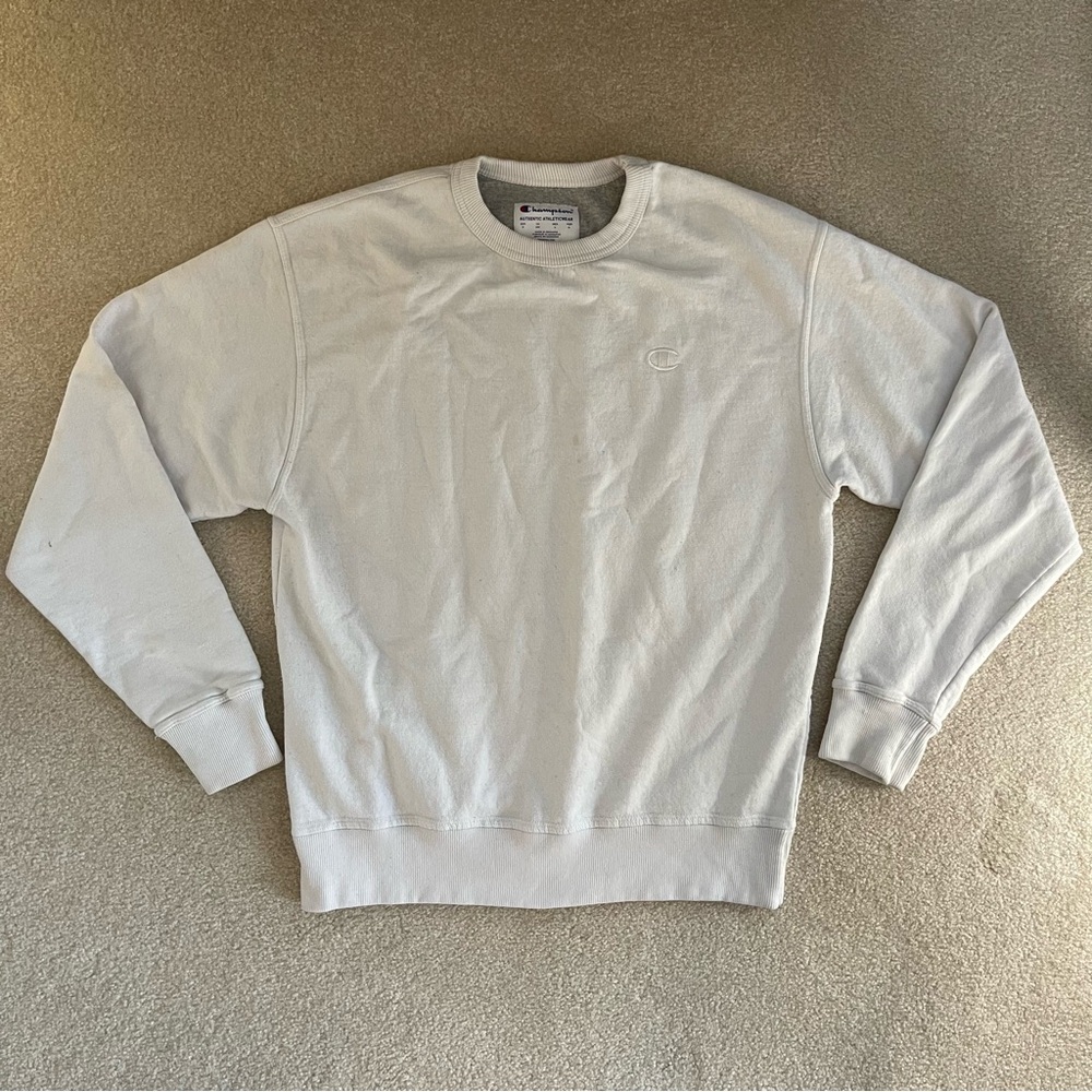 Vintage Retro Champion Sweatshirt white size medium